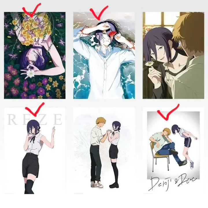[BUNJANG] Chainsaw Man - The Movie: Reze A Prize Poster (Sealed) - Bundle Set / 미개봉)체인소맨 레제 이치방쿠지 레제 a상 포스터 일괄 판매합나다~!