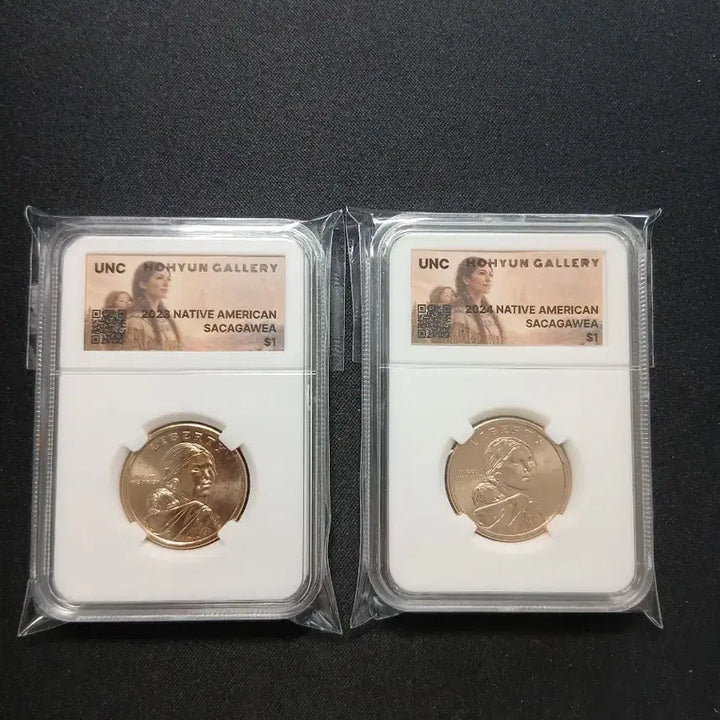 [BUNJANG] 2023 2024 Native American Sacagawea Dollar Coin (2-Piece Set) / 2023 2024 미국 원주민 사카가위아 1달러 기념주화 2개