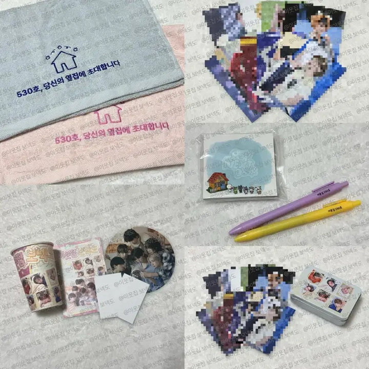 [BUNJANG] BOYNEXTDOOR Debut Cafe Benefit Photocard Paper Cup Slogan Glass Mug Towel Sticky Notes Lucky Draw / 이웃집 보넥도 생카 특전 엽서 종이컵 슬로건 유리잔 수건 떡메 럭드