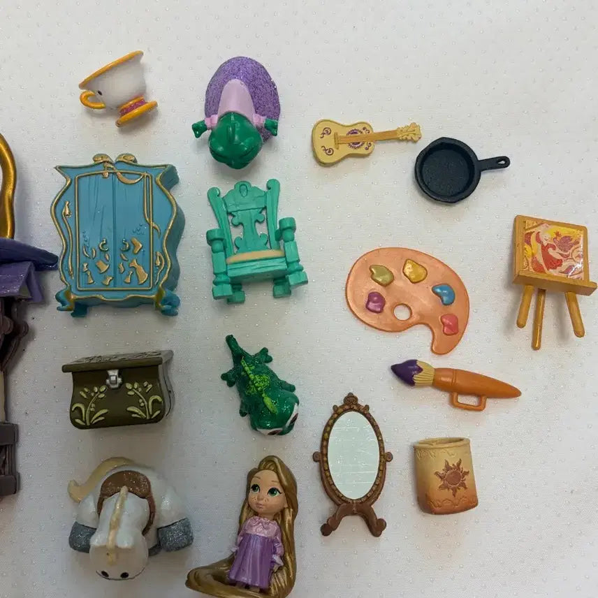 [BUNJANG] Disney Tangled Rapunzel Figure Set / 디즈니 라푼젤 피규어 세트