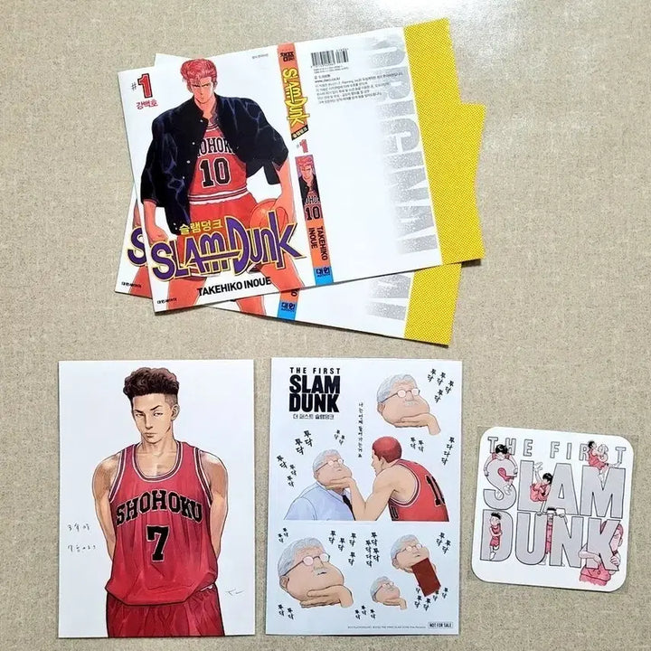 [BUNJANG] The First Slam Dunk Character Coaster &amp; Sticker Set - Song Tae Seop / 슬램덩크 극장판 퍼슬덩 특전 코스터 스티커 송태섭