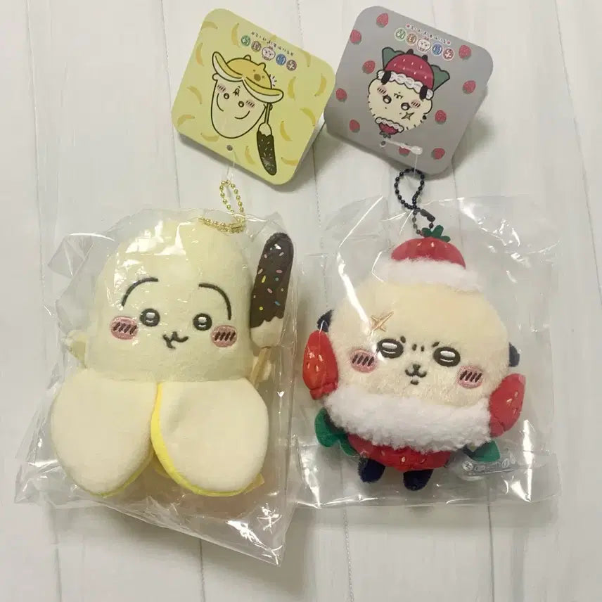 [BUNJANG] Chiikawa Pocket Fruit Mascot Set (Banana, Usagi, Rakko) / 치이카와 포켓 과일 마스코트 바나나 우사기 랏코 세트