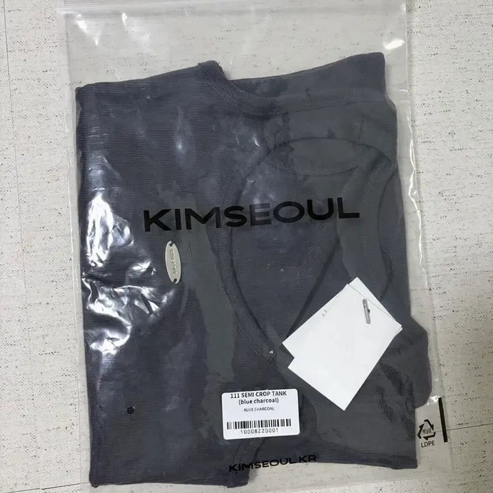 [SOLD OUT] 킴서울 킴즈서울 111 세미크롭 탱크탑 블루차콜