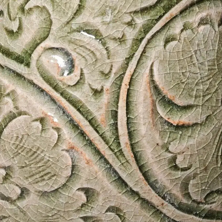 [BUNJANG] Goryeo Dynasty Celadon Vase with Incised Floral Pattern / 월주요 청자 음각화문 호춘병 중국도자기 골동품 고미술품 수집품