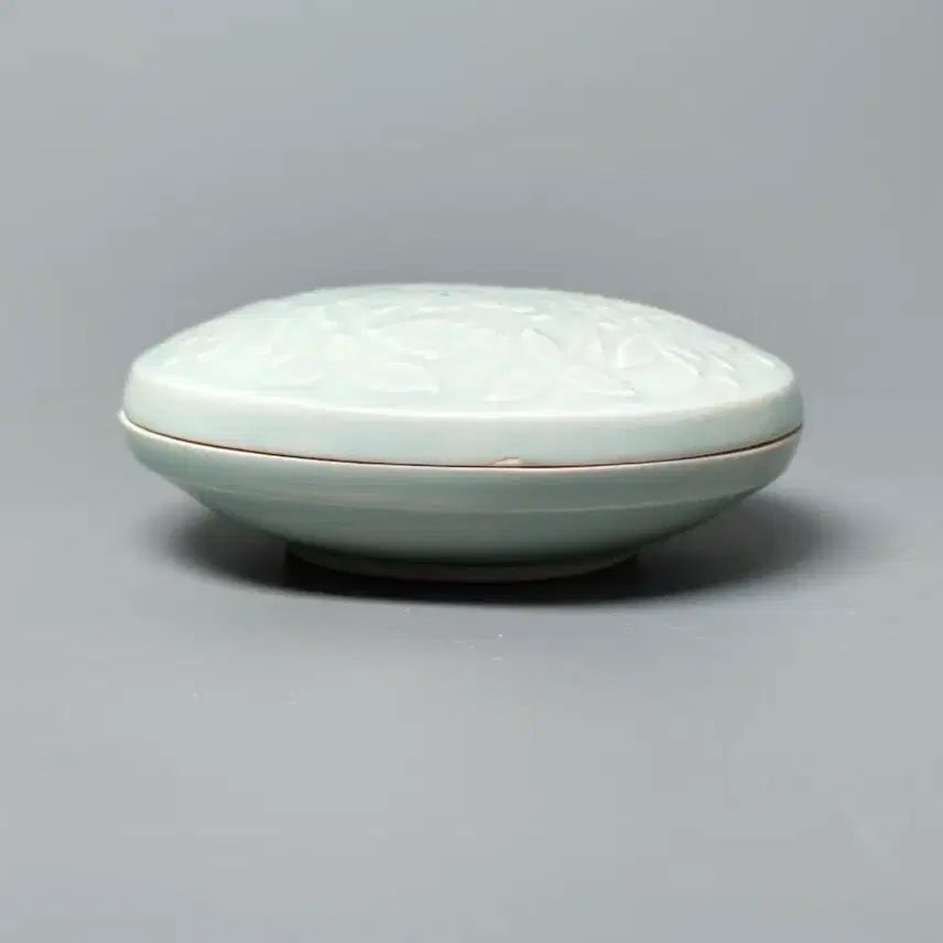 [BUNJANG] Ruy Ware Celadon Glazed Floral Design Covered Box Antique Chinese Ceramic / 정요 관요 연녹유 화문 유개합 중국도자기 골동품 고미술품 수집품