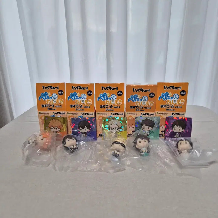 [BUNJANG] Haikyuu!! Wind-up Figures Gacha 5-Piece Full Set / [풀셋] 하이큐 태엽 피규어 가챠 5종 풀세트 페탓토