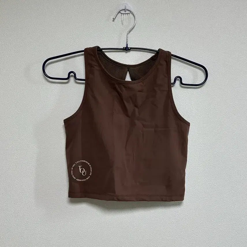 [BUNJANG] Brown Cropped Yoga Top / 크롭탑 요가복