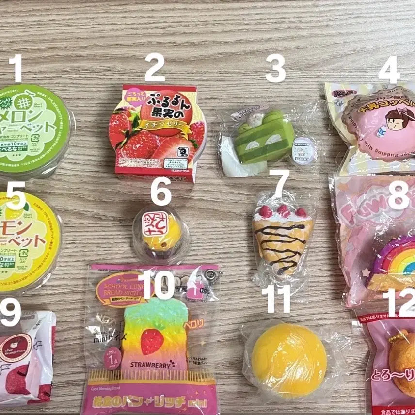 [BUNJANG] Japanese Bread Squishy Collection (12 Variants) / 일본 빵 스퀴시 12종 판매