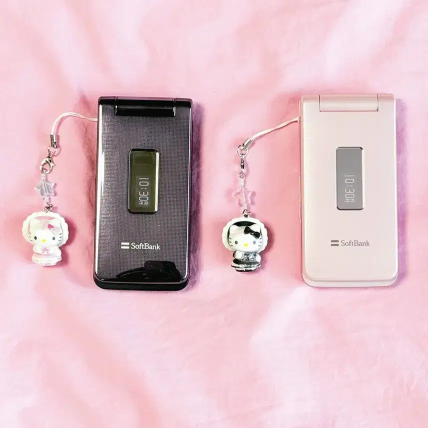 [BUNJANG] 2-Set Japanese Pink Docomo Gyarupon Mock-up Phone Classic Folder Phone Display Model / [2set] 일본 핑크 도코모 갸루폰 목업폰 핸드폰 폴더폰 고전폰 목각폰 모형폰