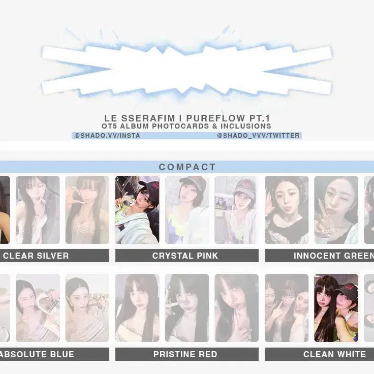 [BUNJANG] LE SSERAFIM FEARLESS Compact Album Photocard / 르세라핌 퓨어플로우 컴팩트 앨포 교환or판매