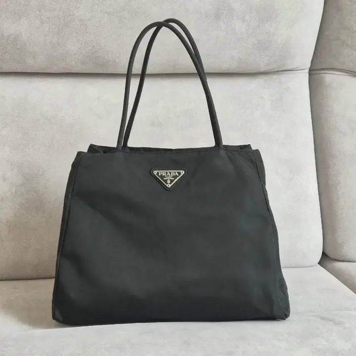 [BUNJANG] Prada Pocono Nylon Triangle Logo Tote Bag Shoulder Bag / 프라다 포코노 삼각 로고 나일론 토트백 숄더백