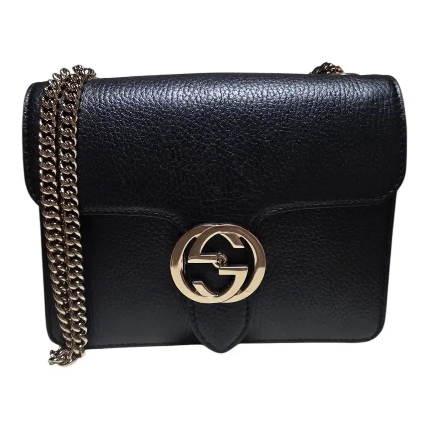 [BUNJANG] Gucci Interlocking GG Small Chain Bag Black / ["정품"]구찌 인터로킹 GG 스몰 체인백 블랙