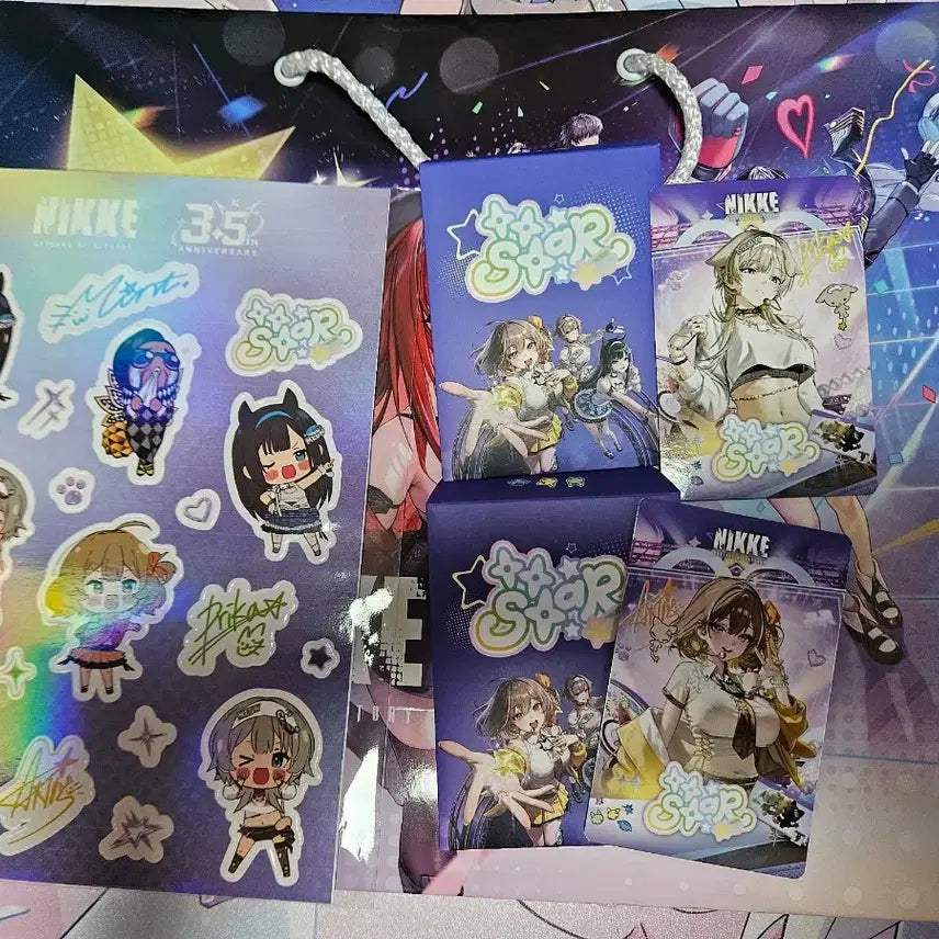 [BUNJANG] NIKKE 3.5 Anniversary Anis &amp; Freya Photocard &amp; Sticker Bundle Set / 니케 3.5주년 아니스,프리카 포토카드+스티커 일괄 판매합니다