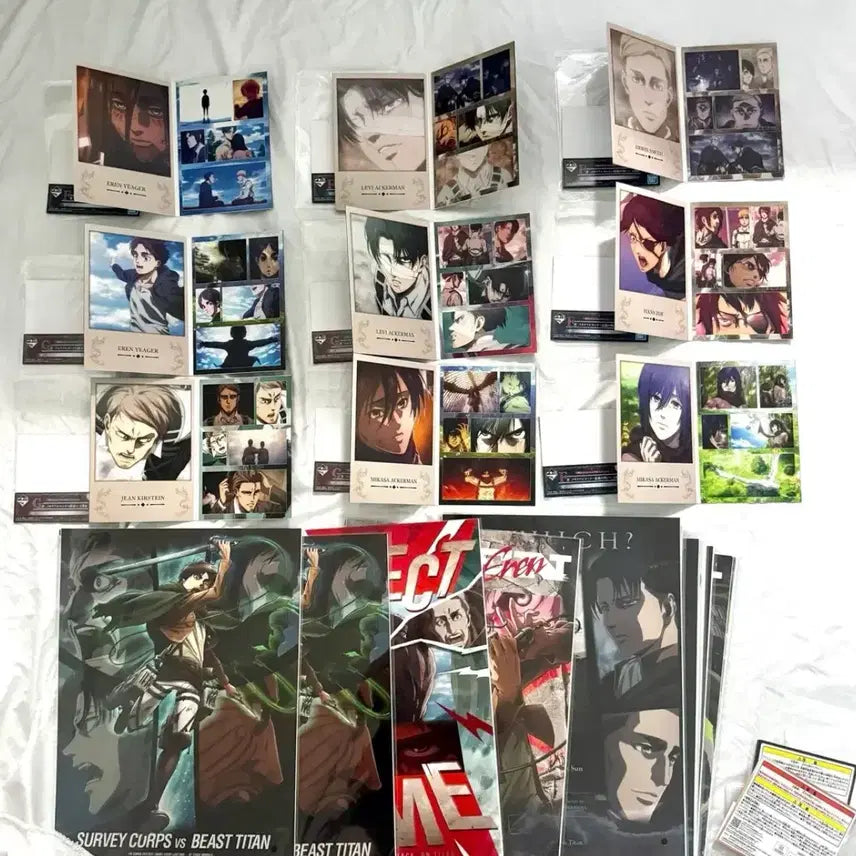 [BUNJANG] Death Note Ichiban Kuji L B Prize + Lower Prizes Set / 진격의거인 메가캣 풀셋 + 제일복권 하위상 21점