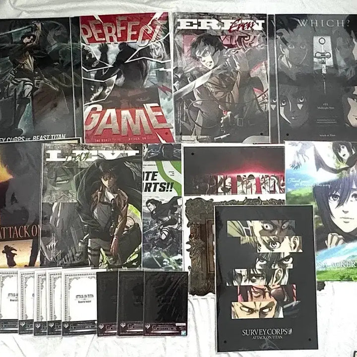 [BUNJANG] Death Note Ichiban Kuji L B Prize + Lower Prizes Set / 진격의거인 메가캣 풀셋 + 제일복권 하위상 21점