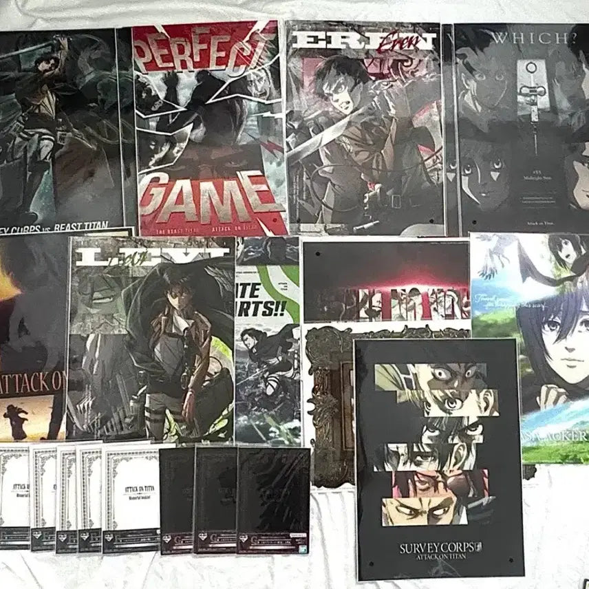 [BUNJANG] Death Note Ichiban Kuji L B Prize + Lower Prizes Set / 진격의거인 메가캣 풀셋 + 제일복권 하위상 21점