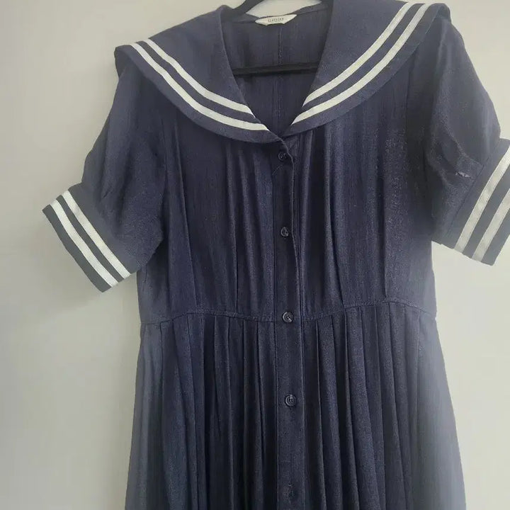 [BUNJANG] Linen Sailor Collar Long Dress / 린넨 원피스