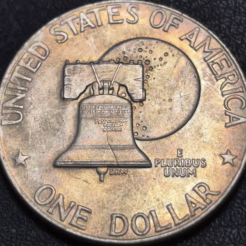 [BUNJANG] 1976 Eisenhower Dollar Coin Type 2 Rainbow Toning / 1976년 기념  1776-1976년 아이젠하워 1달러 타입2무지개토닝