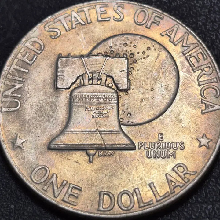 [BUNJANG] 1976 Eisenhower Dollar Coin Type 2 Rainbow Toning / 1976년 기념  1776-1976년 아이젠하워 1달러 타입2무지개토닝