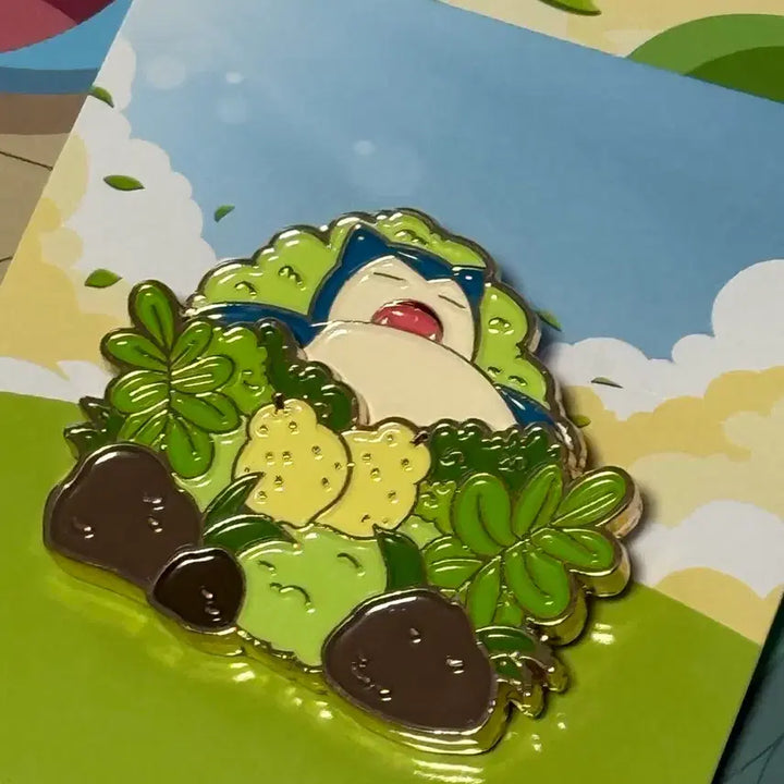 [BUNJANG] Pokemon Snorlax Isak Toast Badge / 포켓몬 이삭토스트 잠만보 뱃지