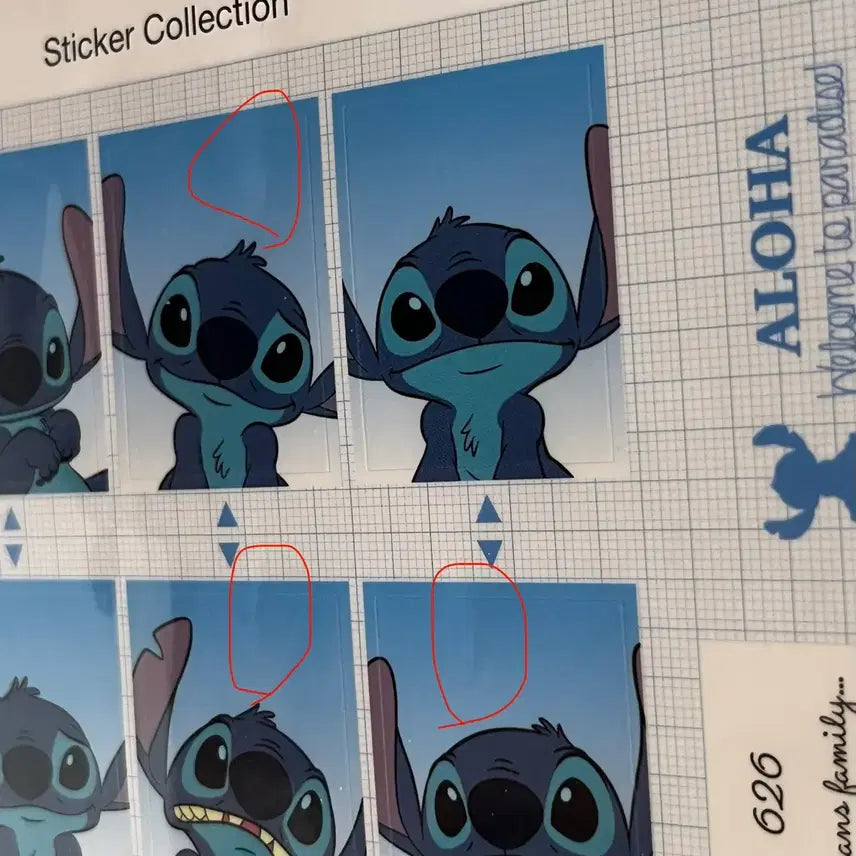 [BUNJANG] Disney Stitch Photo Sticker / 디즈니 스티치 증명사진 스티커 증사