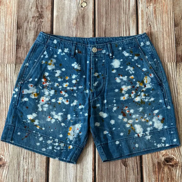 [SOLD OUT] BRU NA BOINNE 브루나보인 페인트 워싱 데님 쇼츠 0사이즈