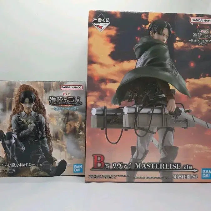 [BUNJANG] Attack on Titan Levi Figure C Prize, B Prize Bundle Set (Sealed) / 진격거 리바이 C상, B상 (미개봉,일괄)