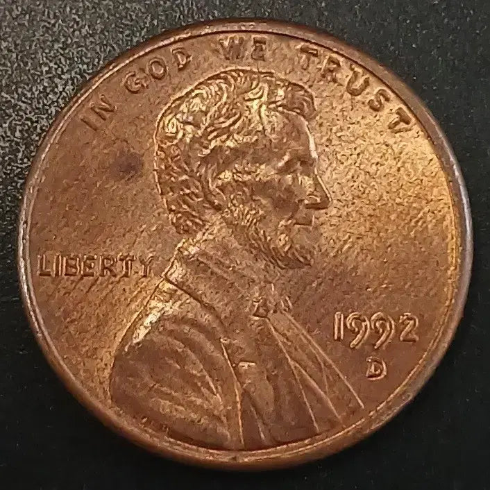 [BUNJANG] 1992 USA Lincoln Cent Coin / 1992년 미국 링컨 1센트 동전 w1717