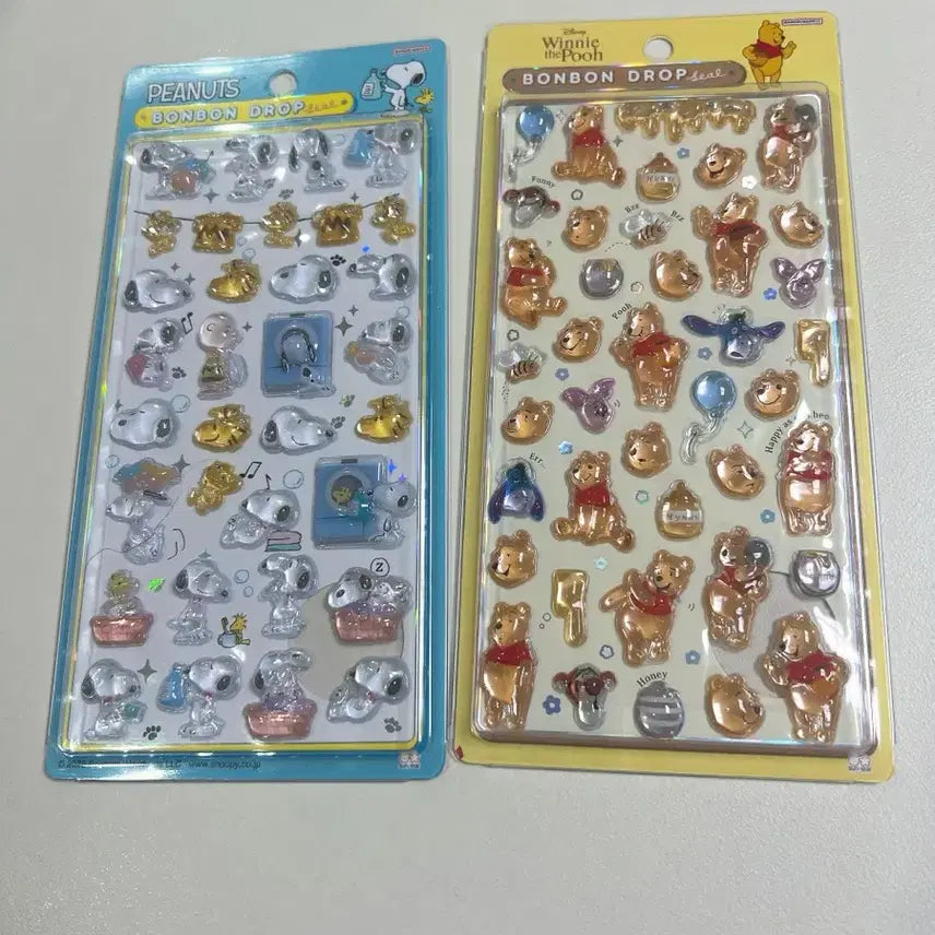 [SOLD OUT] 봉봉드롭 스누피 곰돌이푸 스티커
