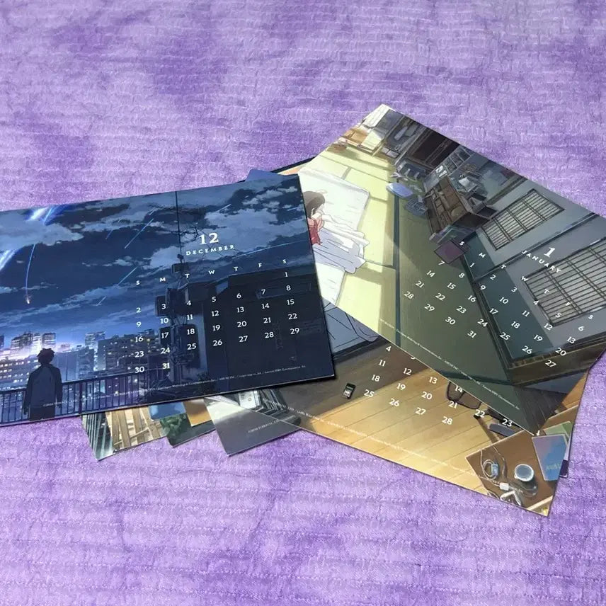 [BUNJANG] Your Name. Postcard Calendar Film Special Goods / 너의 이름은 엽서 캘린더 영화 특전
