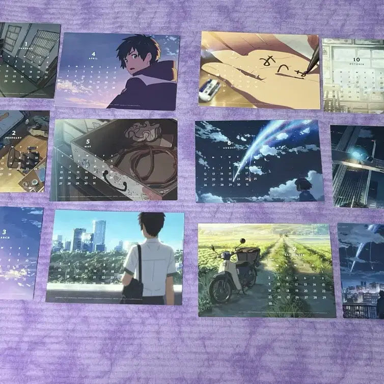 [BUNJANG] Your Name. Postcard Calendar Film Special Goods / 너의 이름은 엽서 캘린더 영화 특전