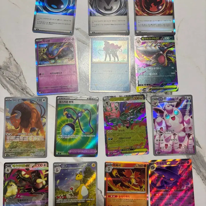 [BUNJANG] Pokemon Cards Mega Charizard RR, Mega Blastoise SR, RR, and Various AR, R Cards Bundle / 포켓몬 카드 메가리자몽rr 메가개굴닌자sr 메가개굴닌자rr랑 다양한 귀여