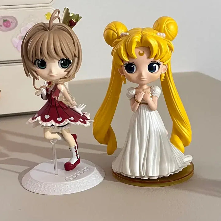 [BUNJANG] Cardcaptor Sakura &amp; Sailor Moon Q Posket Figure Set (2 Types) / 카드캡터 체리 사쿠라 세일러문 정품 큐포스켓 피규어 2종 일괄