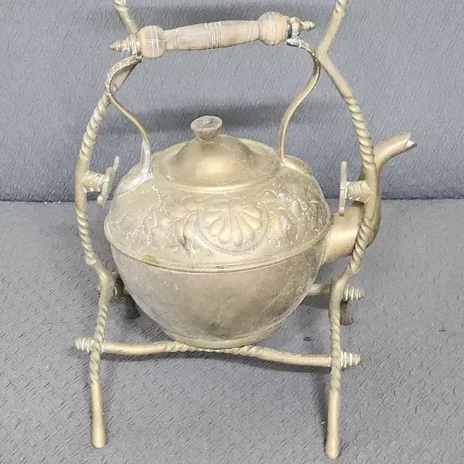 [BUNJANG] European Bronze Antique Gold Teapot Set / 유럽동 브론즈엔틱 금색 티포트 세트