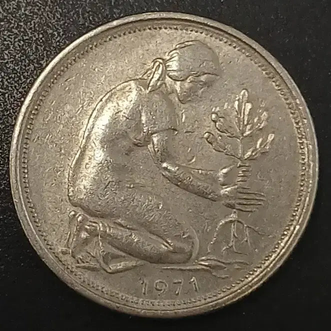 [BUNJANG] 1971 Germany 50 Pfennig Coin / 1971년 독일 50페니히 동전 w1745