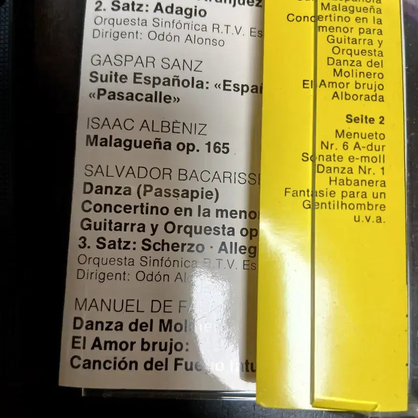 [BUNJANG] Narciso Yepes Plays 20 Guitar Hits Cassette Tape / 클래식 기타 카세트테이프