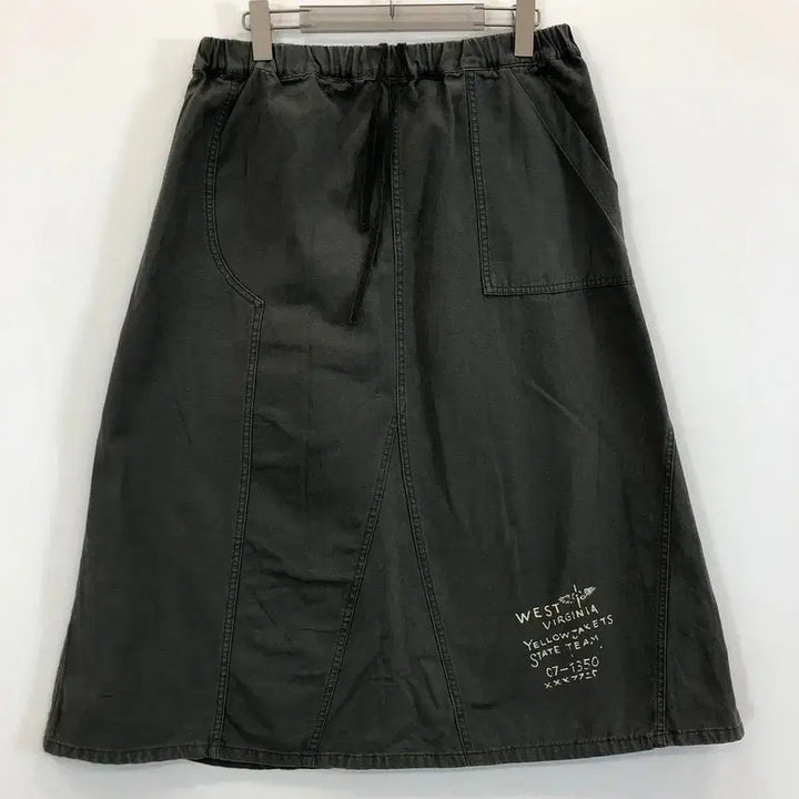 [BUNJANG] LIME INC Military Cargo Skirt Khaki Cotton Size L / LIME INE JPN 밀리터리 카고스커트 28 밴딩