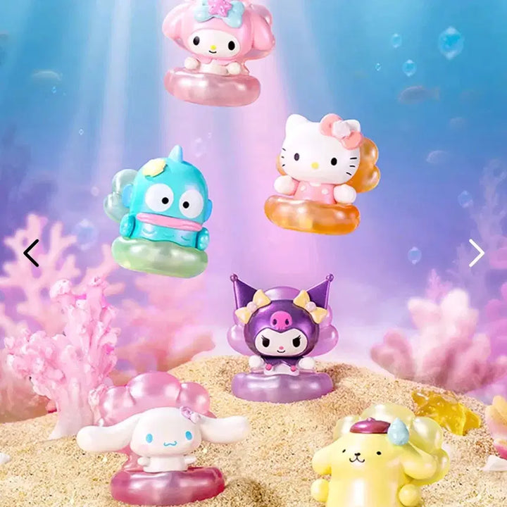 [BUNJANG] Sanrio Mini Figure Pearl Shell / Heart Costume Regular Version Full Set / 산리오 미니피규어 진주 조개/하트 코스튬 일반 버전 풀세트