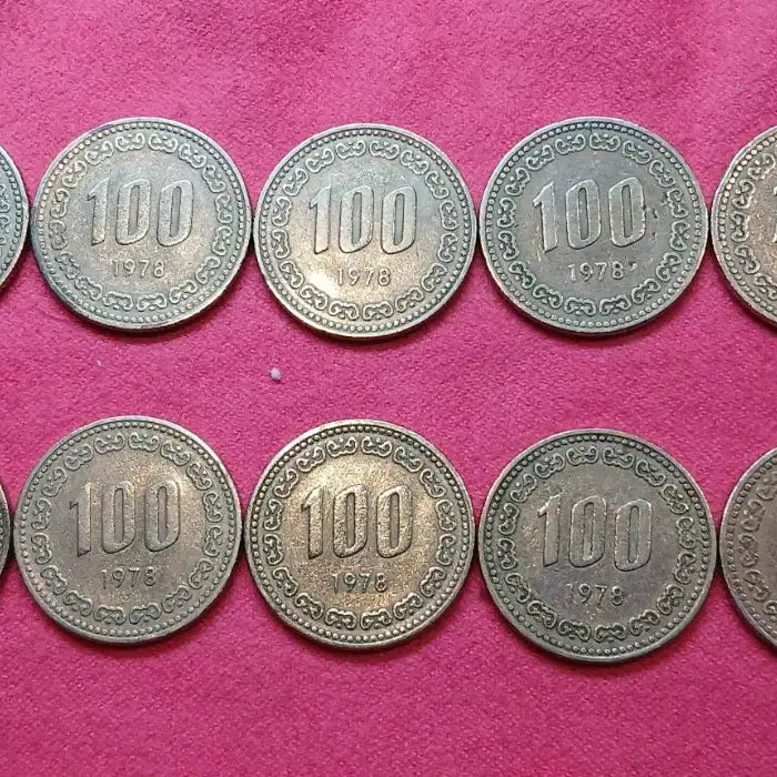 [BUNJANG] 1978 100 Won Coin Bundle Set (10 pcs) / 1978년 100원 동전 10개 일괄