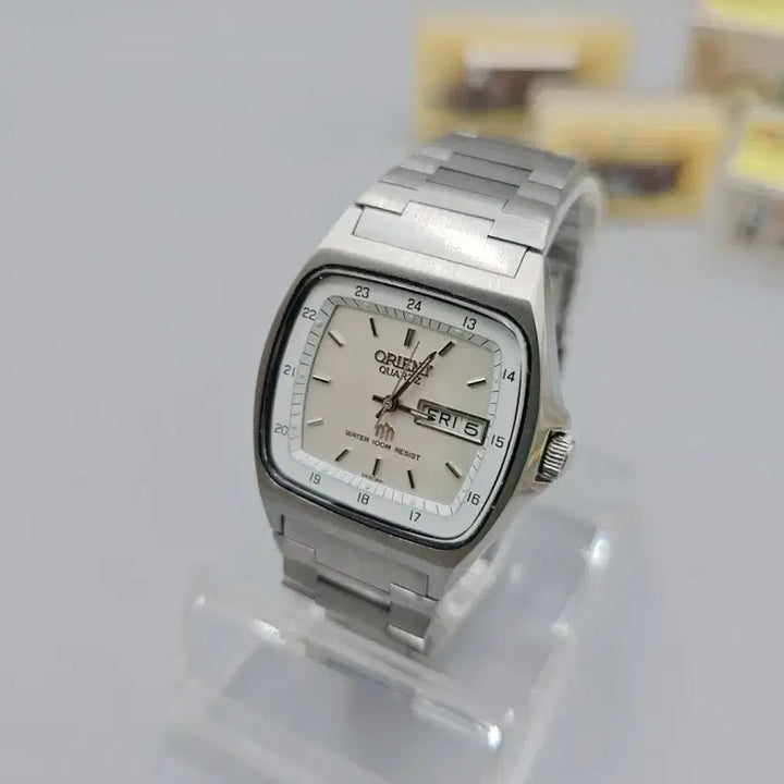 [BUNJANG] 1970s-1980s Vintage Orient "Televise" Railway Quartz Watch / 1980s 빈티지 오리엔트 테레비 레일웨이 쿼츠 시계
