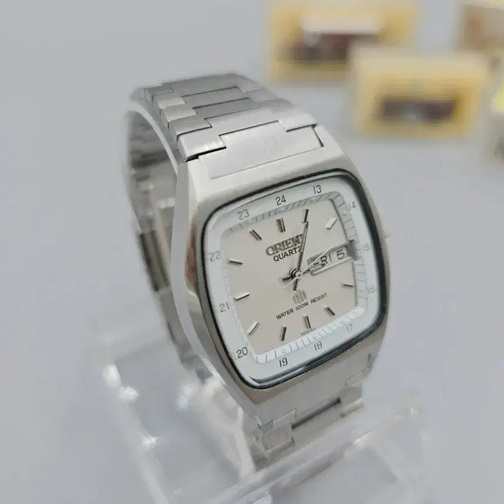 [BUNJANG] 1970s-1980s Vintage Orient "Televise" Railway Quartz Watch / 1980s 빈티지 오리엔트 테레비 레일웨이 쿼츠 시계