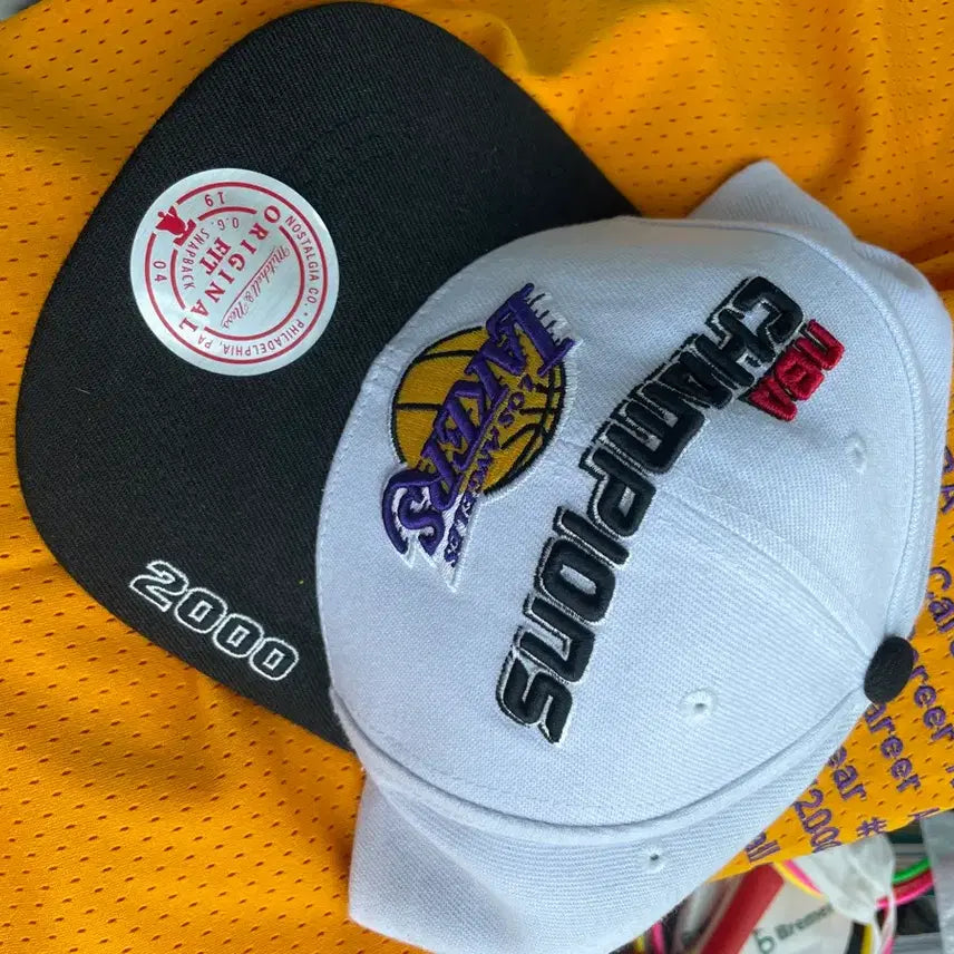 [BUNJANG] Los Angeles Lakers Mitchell &amp; Ness Championship Snapback Hat / 레이커스  우승 챔피언 모자 미첼앤네스 새상품