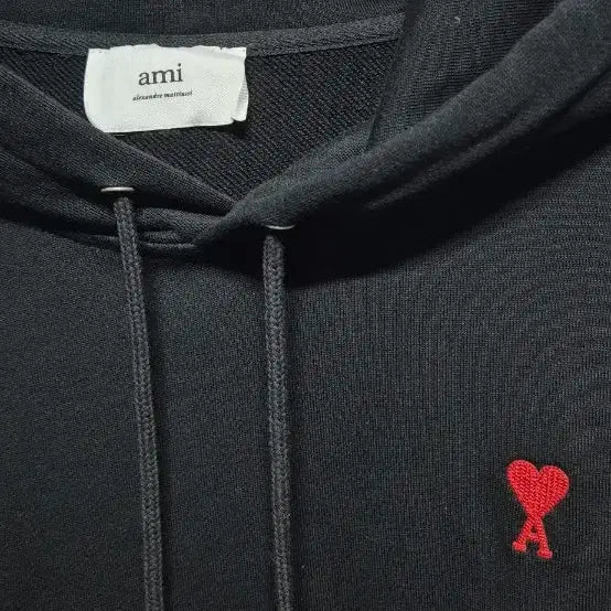 [BUNJANG] AMI Heart Logo Hoodie Black XL / 아미 정품 하트 후드티 블랙XL