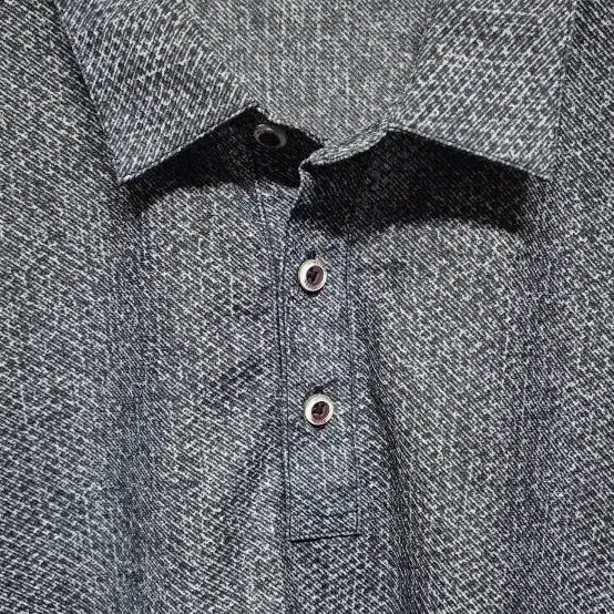 [BUNJANG] Olleen Herringbone Pattern Polo Shirt XL / 올젠 정품 헤링본 패턴 폴로티 xl