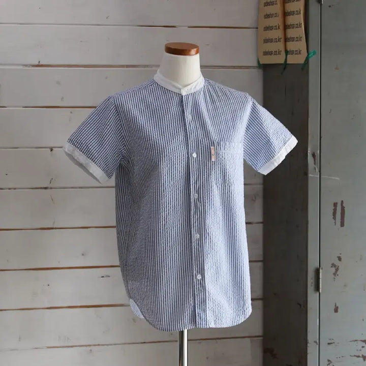 [SOLD OUT] BEAMS BOY 시어서커 라운드 반팔 셔츠