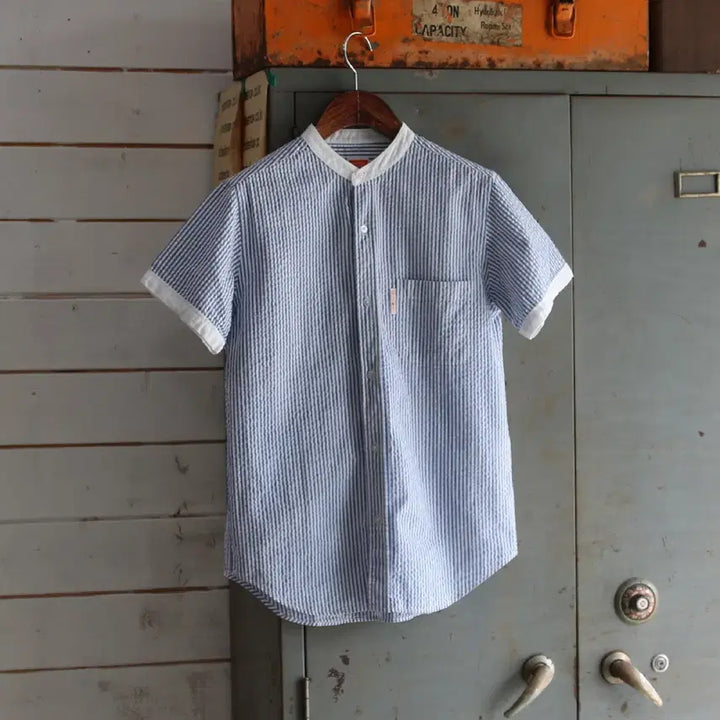[SOLD OUT] BEAMS BOY 시어서커 라운드 반팔 셔츠