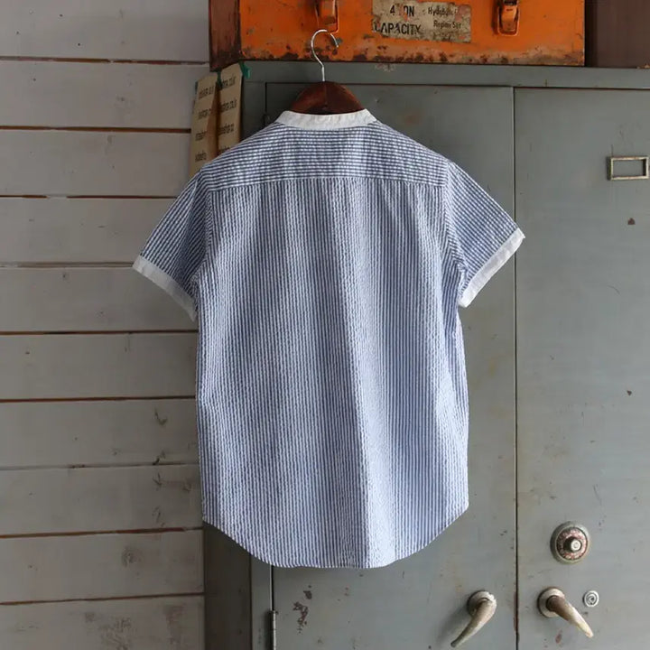[SOLD OUT] BEAMS BOY 시어서커 라운드 반팔 셔츠