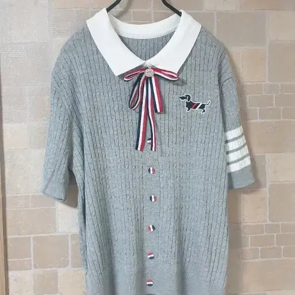 [SOLD OUT] 여성 회색카라니트(새옷)