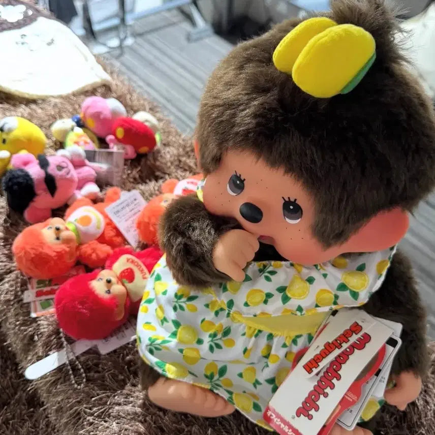 [BUNJANG] Monchhichi Lemon L Size Rare Doll / 몬치치 레몬 L사이즈 레어 인형