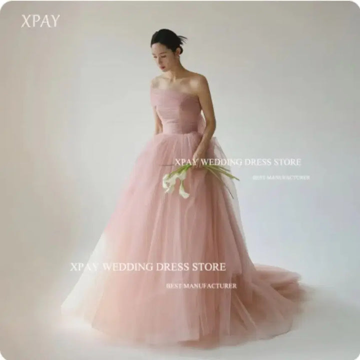 [SOLD OUT] 알리 핑크 유색 드레스 웨딩 촬영 베일즈
